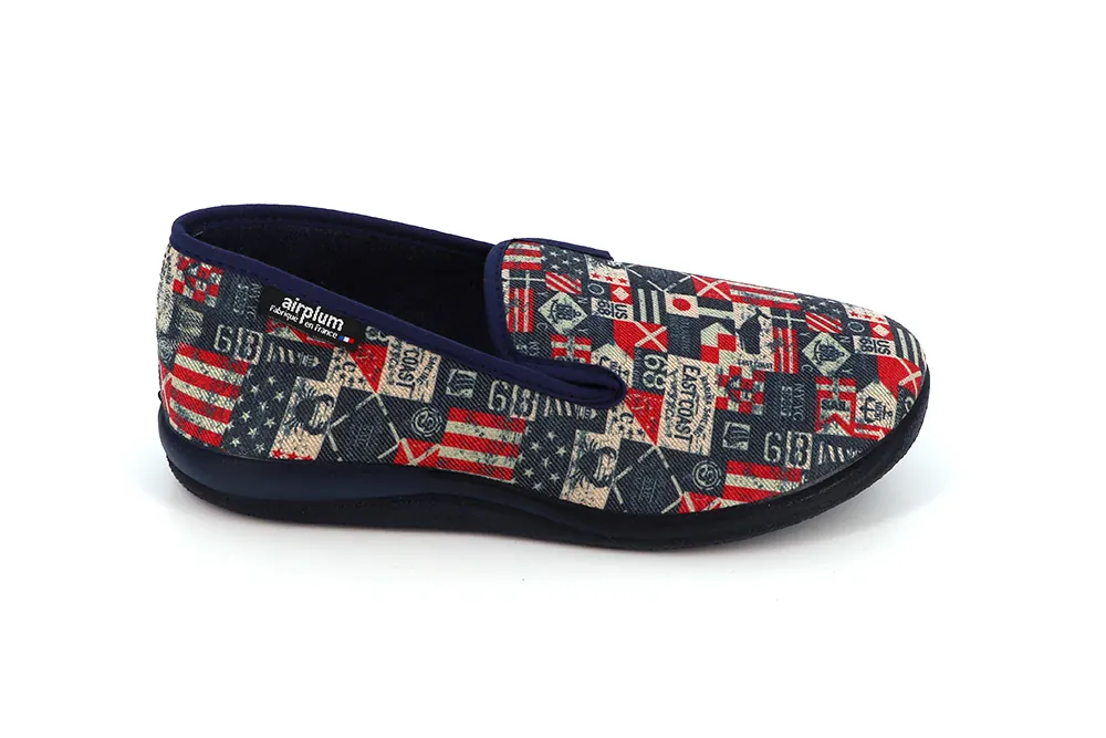 charentaises homme drapeaux marine