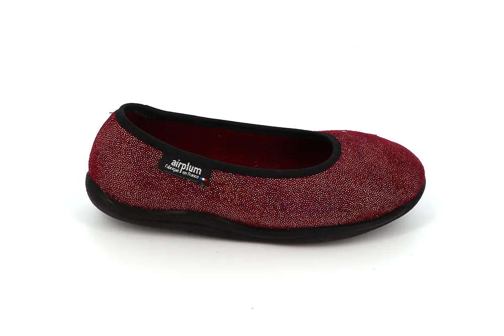 ballerine bordeaux femme