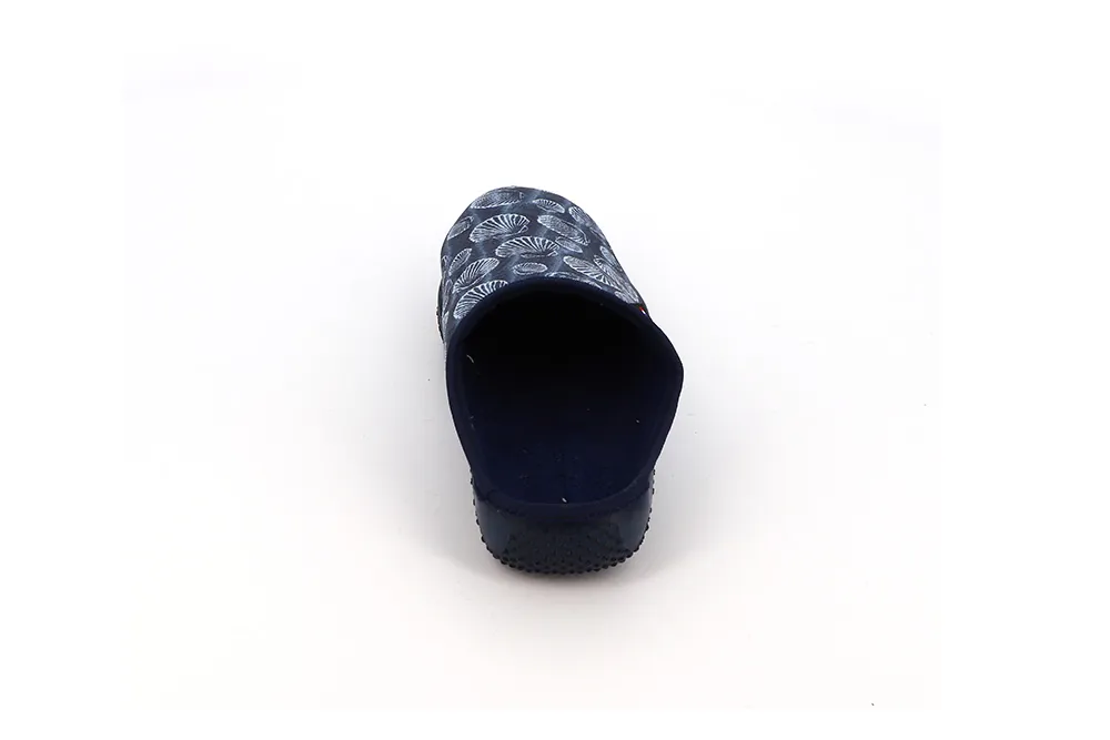 chaussons bleus femme été