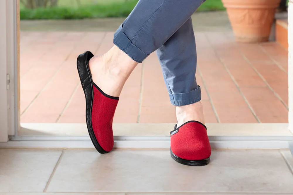 claquettes estivalles été homme rouge