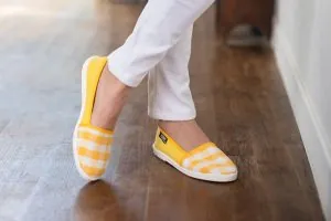 chaussures estivales femme jaune espadrille
