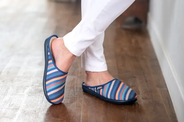 Mule rayure éponge été chausson