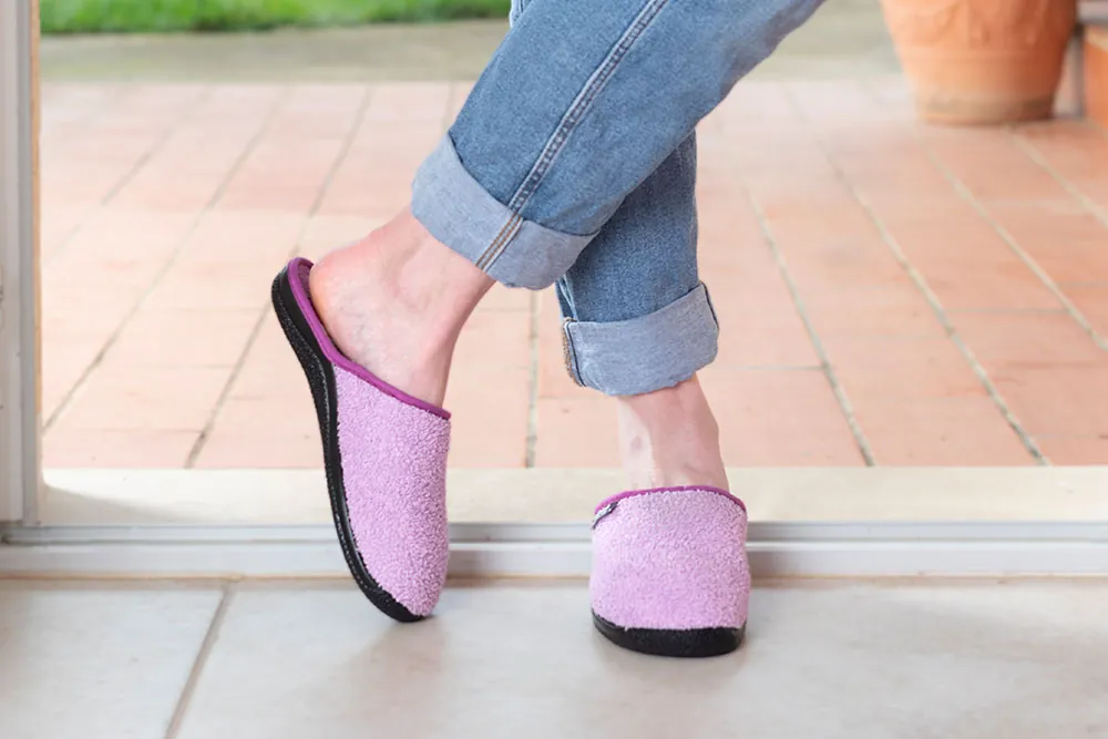 mules de bain femme w eponge parme