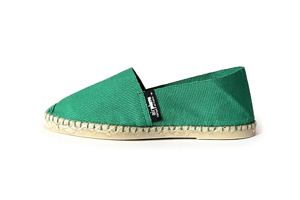 toile en coton sur chaussure estivale espadrille été