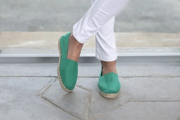 ESPIRULINE ESPADRILLE VERTE DORDOGNE ANTIDERAPANTE