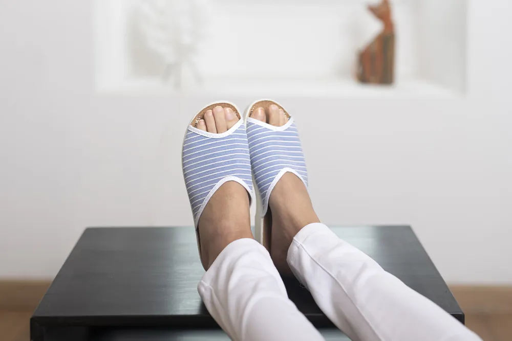 OBEL BLEU SANDALES ETE FEMME RAYURES