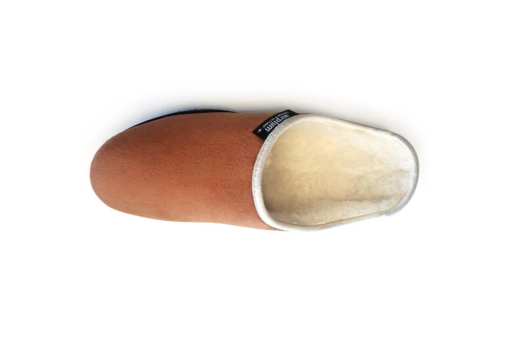 pantoufle fourrée boubou camel