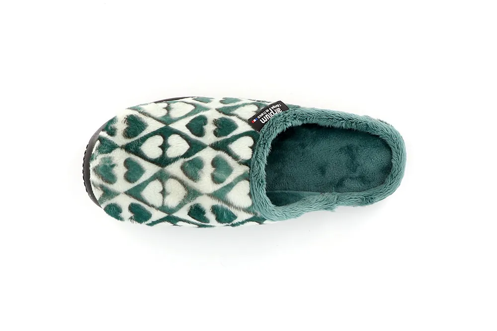 pantoufle femme coeur