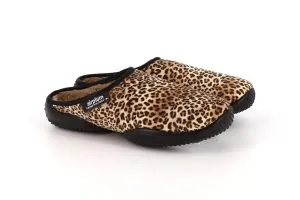 paire de chausson mules léopard