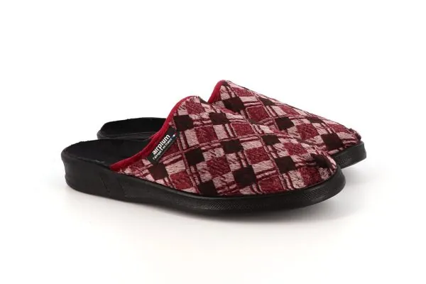 MULES BORDEAUX HOMME PANTOUFLES