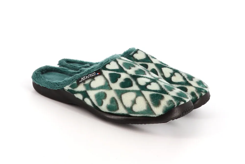 paire de chausson femme doux vert