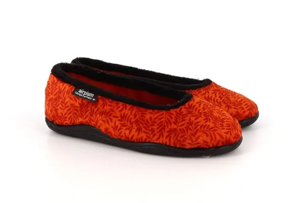pantoufles ballerine femme orange