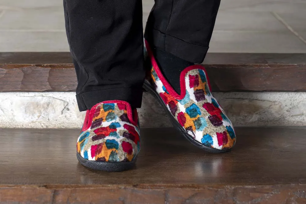 paire de pantoufles effet aquarelle